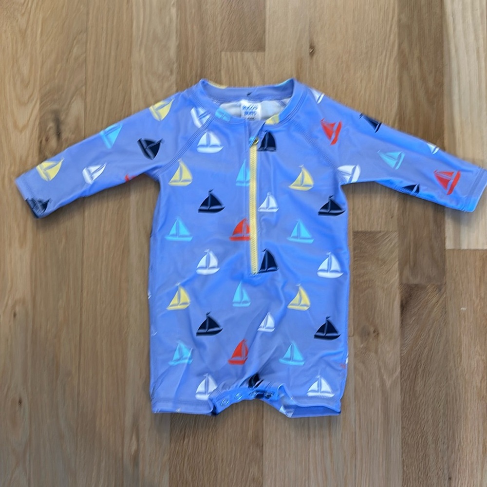 Boys one piece rashguard swim size 6-12mo RuffleButts